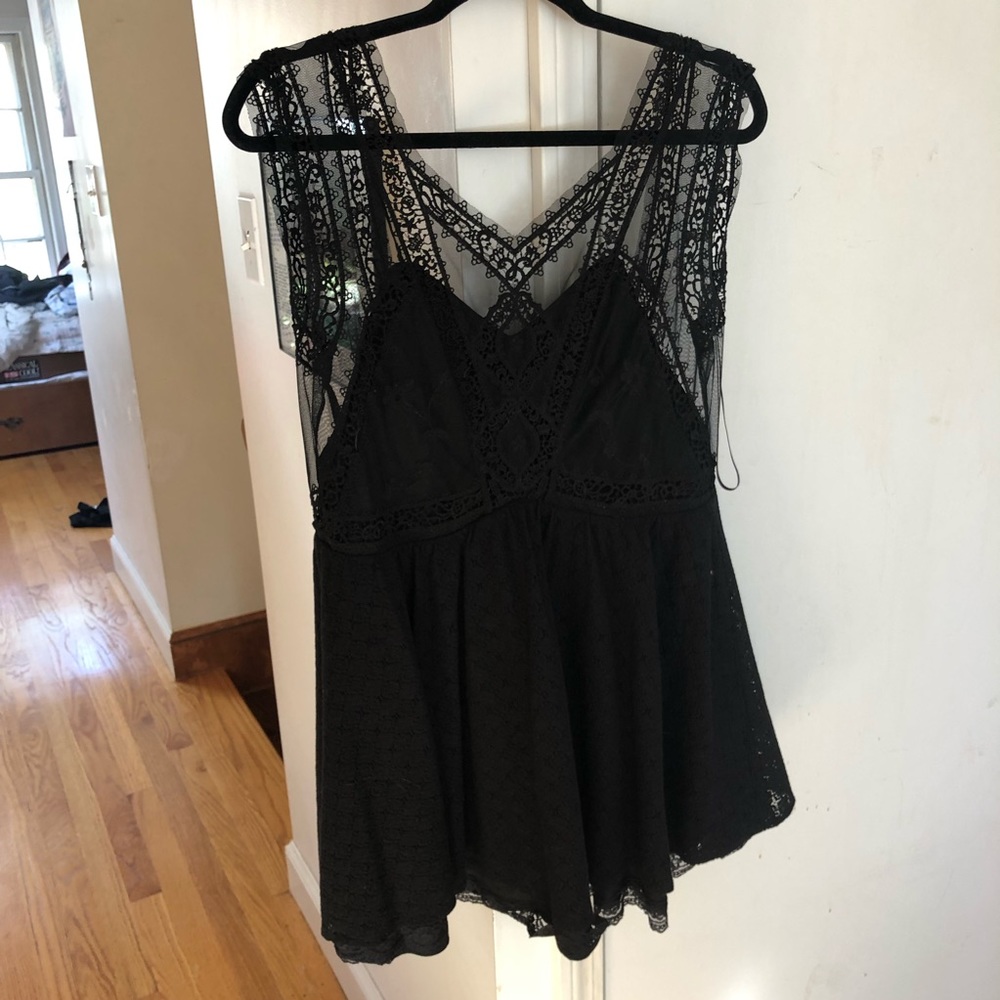 Free People Black Lace Dress